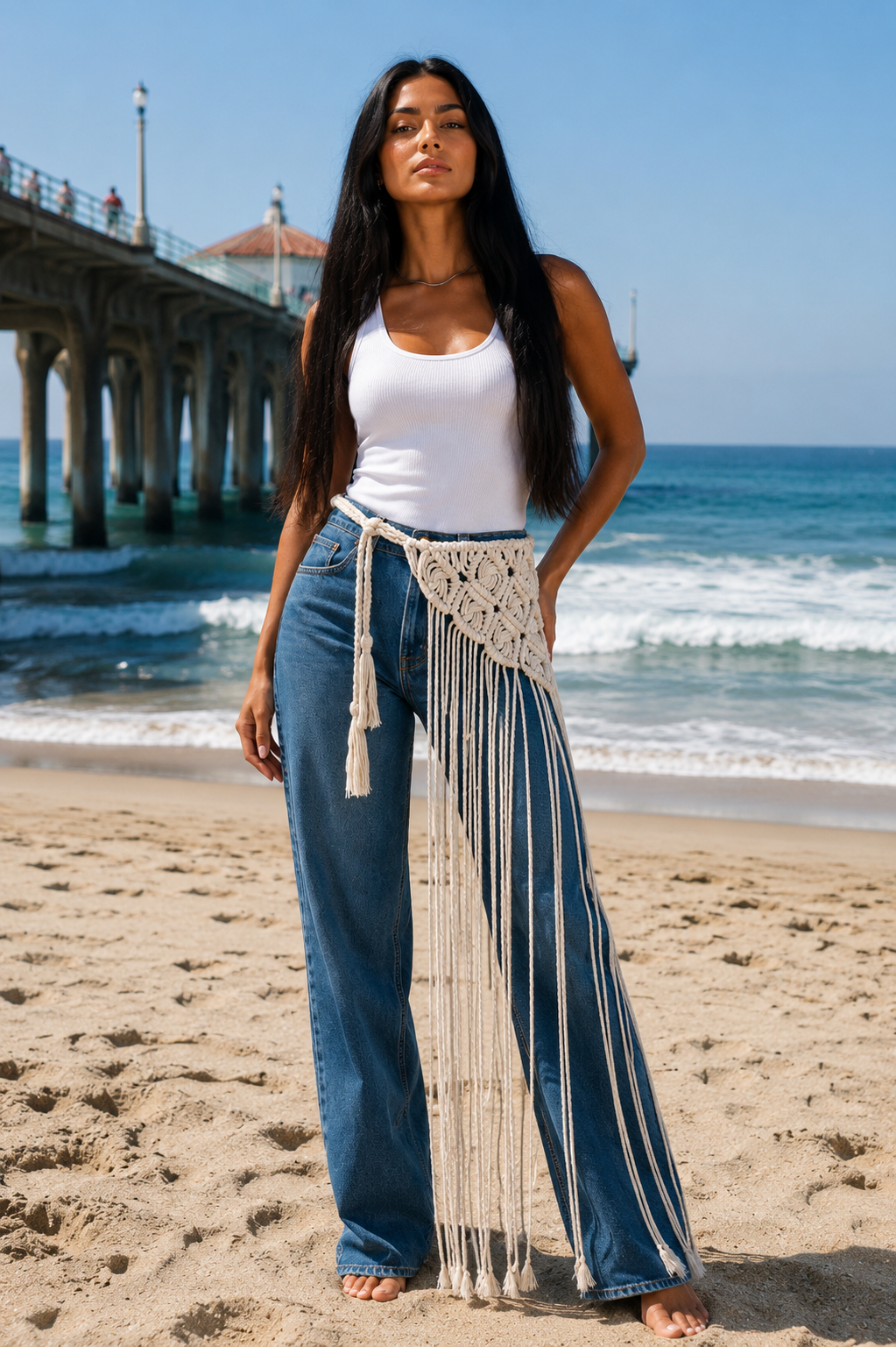 GuViVa Ivory Cascade Belt