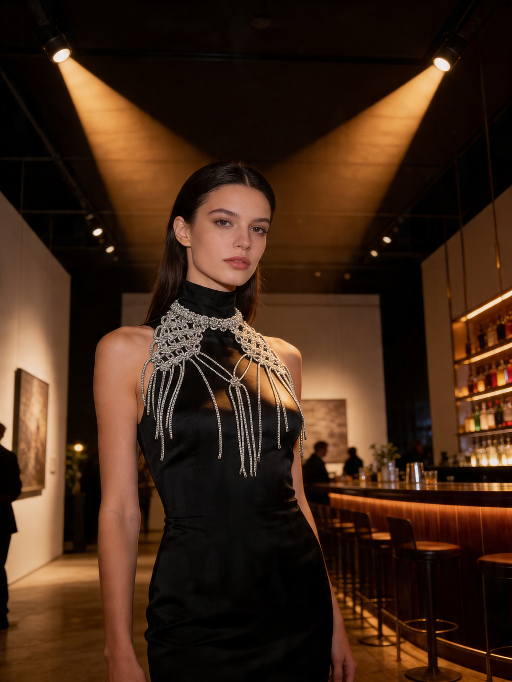 GuViVa Crystal Cascade Choker