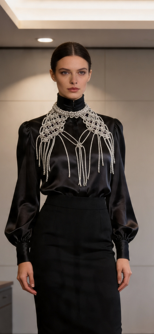 GuViVa Crystal Cascade Choker